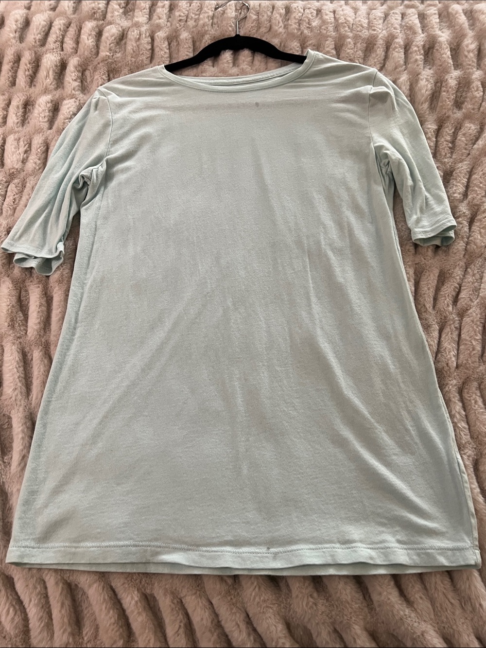 Light Mint Green Women's Scoop Neck Tunic Top